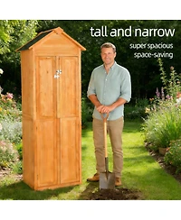 Streamdale Furniture Outdoor Storage Shed Waterproof Garden Cabinet with Lockable Doors