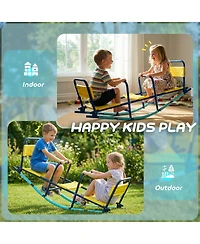 Qaba 2 in 1 Teeter Totter Seesaw for Kids Age 3-8 for Indoor Outdoor