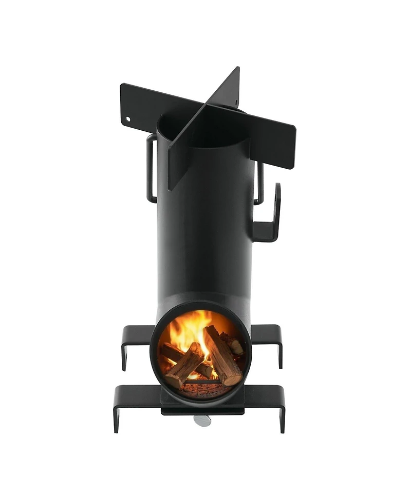 Ecooso Portable Wood Burning Rocket Stove with Carry Bag, Carbon Steel Camping Cooking Stove