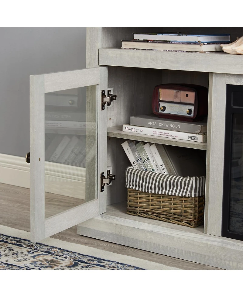 Streamdale Furniture Contemporary Tv Media Stand - Modern Entertainment Console, Stone 60"W