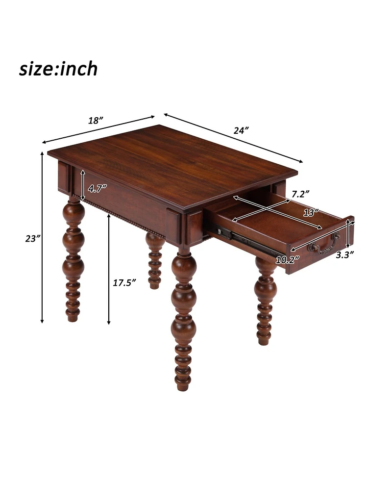 Streamdale Furniture Solid Wood Coffee Table Set of 3, Vintage Style