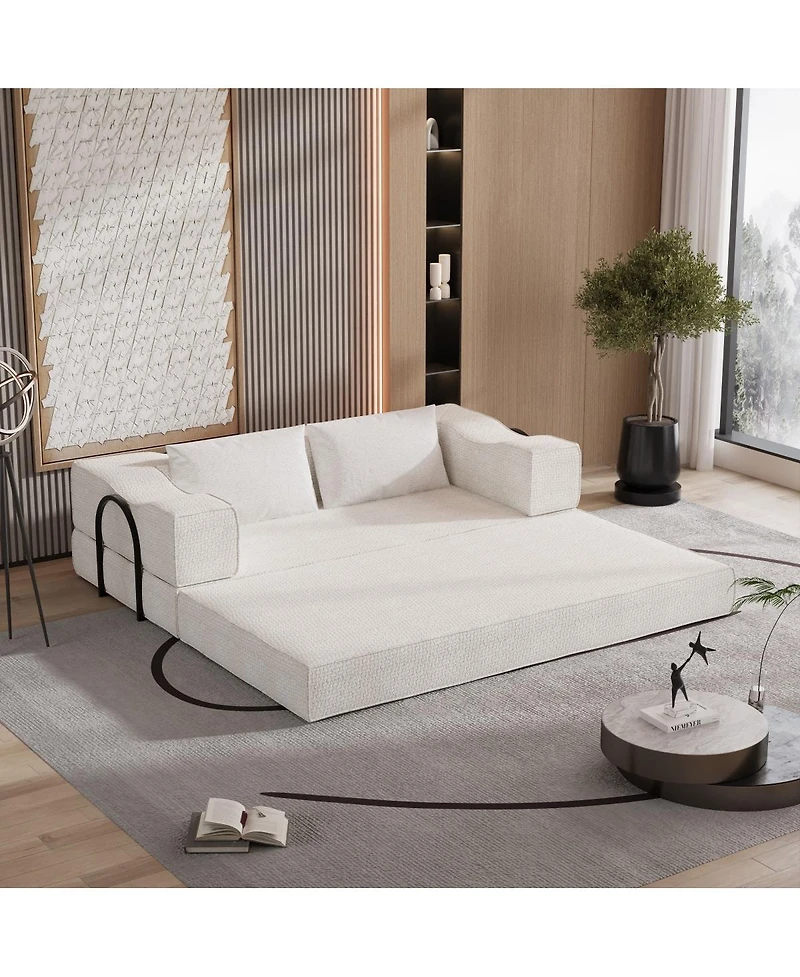 Streamdale Furniture King Size Folding Sofa Bed with 2 Pillows