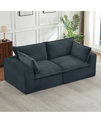 Streamdale Furniture Loveseat Sofa, Cloud Boneless Couch, Modern Modular Sectional, Oversized