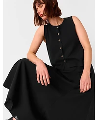 Whistles Women's Lucy Button Front Knit Tank