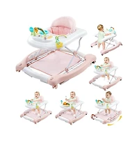 Slickblue Toddler 5-in-1 Walker with Wheels & Adjustable Height Seat