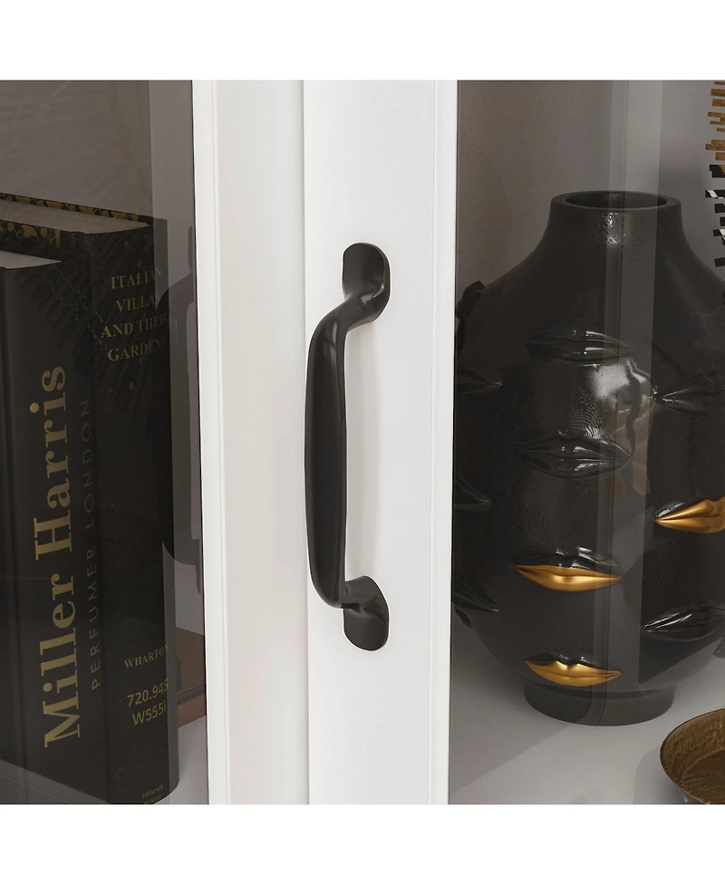 Homsee 5-Shelf Wood Corner Standard Bookcase with Adjustable Shelves