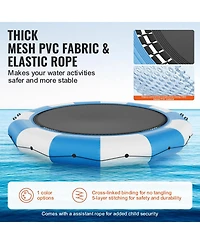 Mecale 15 Ft Inflatable Water Bouncer with Ladder and Air Pump