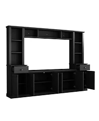 Streamdale Furniture Minimalist Entertainment Wall Unit Set with Bridge for TVs Up to 75"