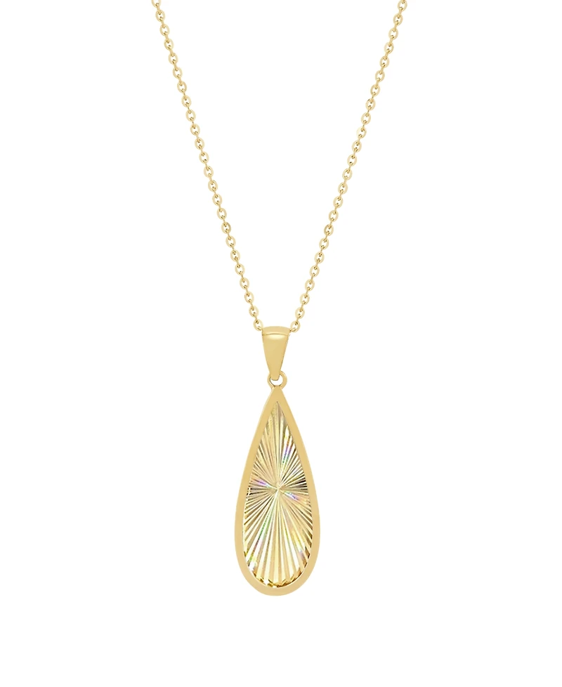 Macy's Teardrop Pendant Necklace in 10k Yellow Gold