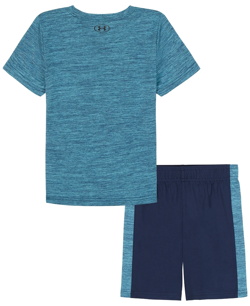 Under Armour Boys' 2T-7 Crewneck T-Shirt and Shorts, 2-Piece Set