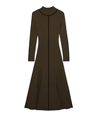Reiss Women's Contrast-Stitch Knitted Midi Dress