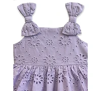 Blueberi Boulevard Baby Girls' Eyelet Dress with Headband