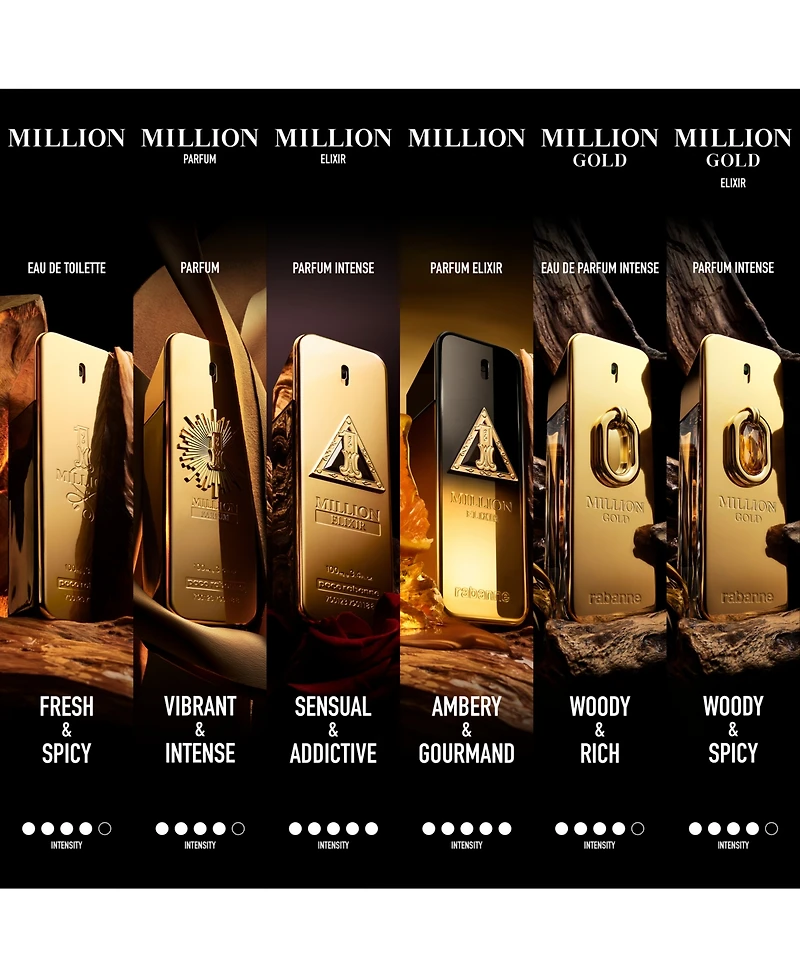 Rabanne 1 Million Night Limited Edition Elixir, 3.4 oz.