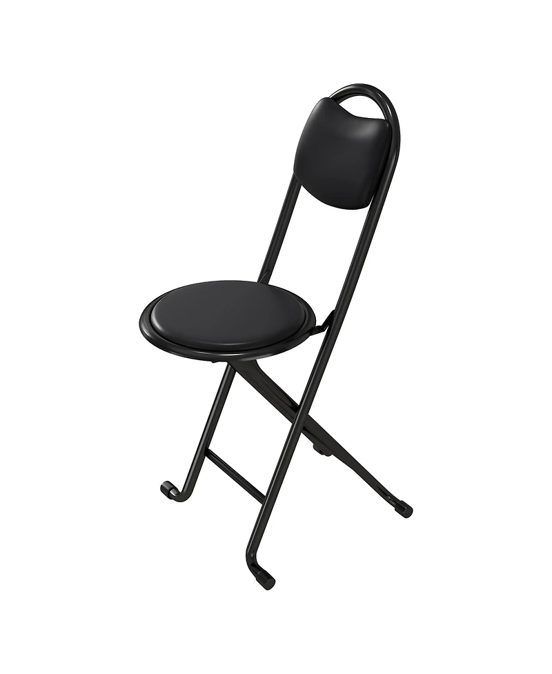 Streamdale Folding Stool with Back, Cushioned, Portable