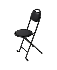 Streamdale Folding Stool with Back, Cushioned, Portable
