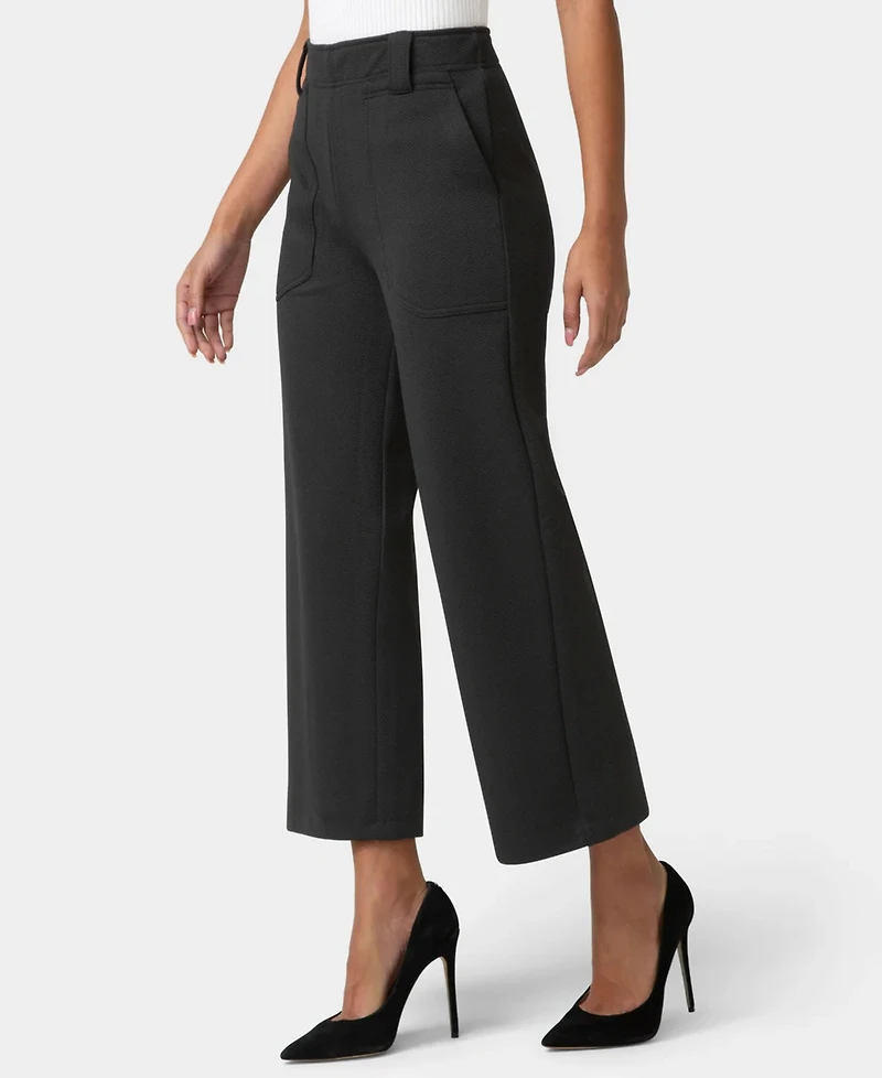 Hue Women's Textured Cropped Wide-Leg Sleepwear Pant