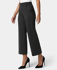 Hue Women's Textured Cropped Wide-Leg Sleepwear Pant
