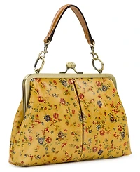 Patricia Nash Vione Leather Kisslock Frame Small Crossbody Bag