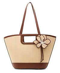 Anne Klein 3D Cultivated Pearl Flower Large Tote Bag