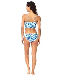 Raisins Womens Aruba Printed Scoop Neck Tank Top Sweet Side Tie Swim Bottoms