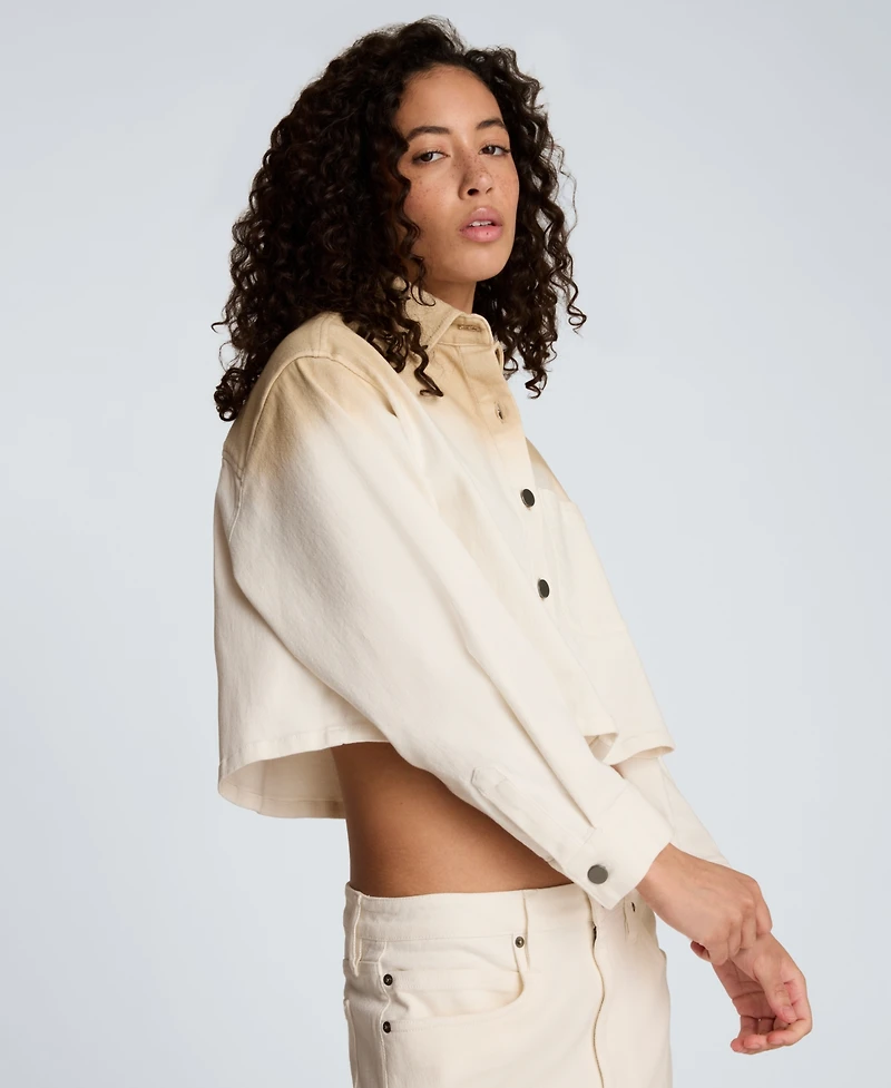 Kenneth Cole Women's Oversized Cropped Shacket