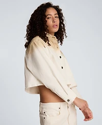 Kenneth Cole Women's Oversized Cropped Shacket