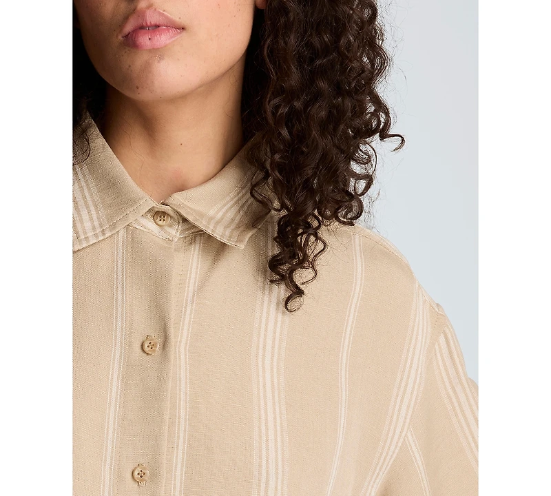 Kenneth Cole Women's Drop Shoulder Boyfriend Shirt