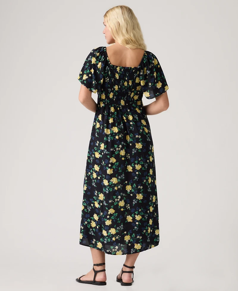 Levi's Premium Women's Amara Column Flutter-Sleeve Midi Dress