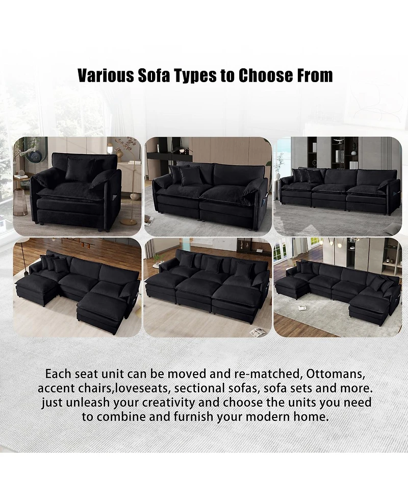 Streamdale Furniture Chenille Modular Sofa: Ultimate Comfort, Customizable