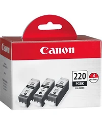 Canon Combo Triple Pack of Pgi-220BK Black Ink Tanks for Select Pixma iP, Mp, Mx Series Printers