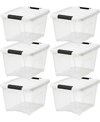 Iris Usa 19 Qt Stackable Plastic Storage Bins with Lids