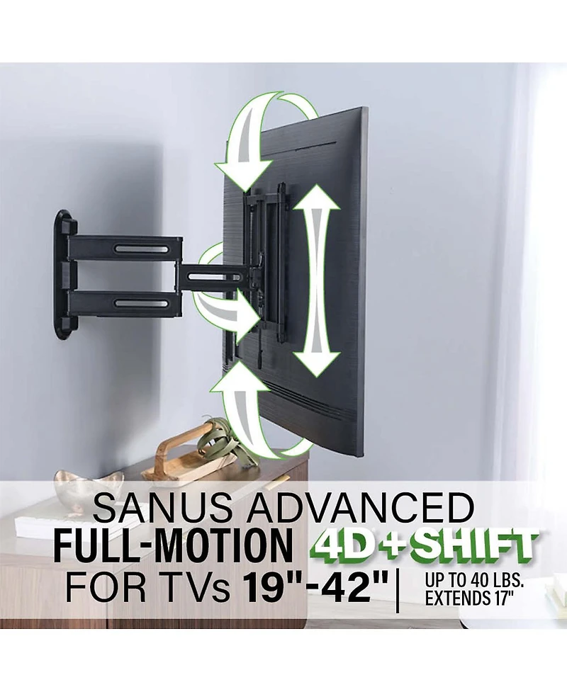 Sanus VSF817-B2 Premium Full-Motion Mount for 19" - 43" Tv