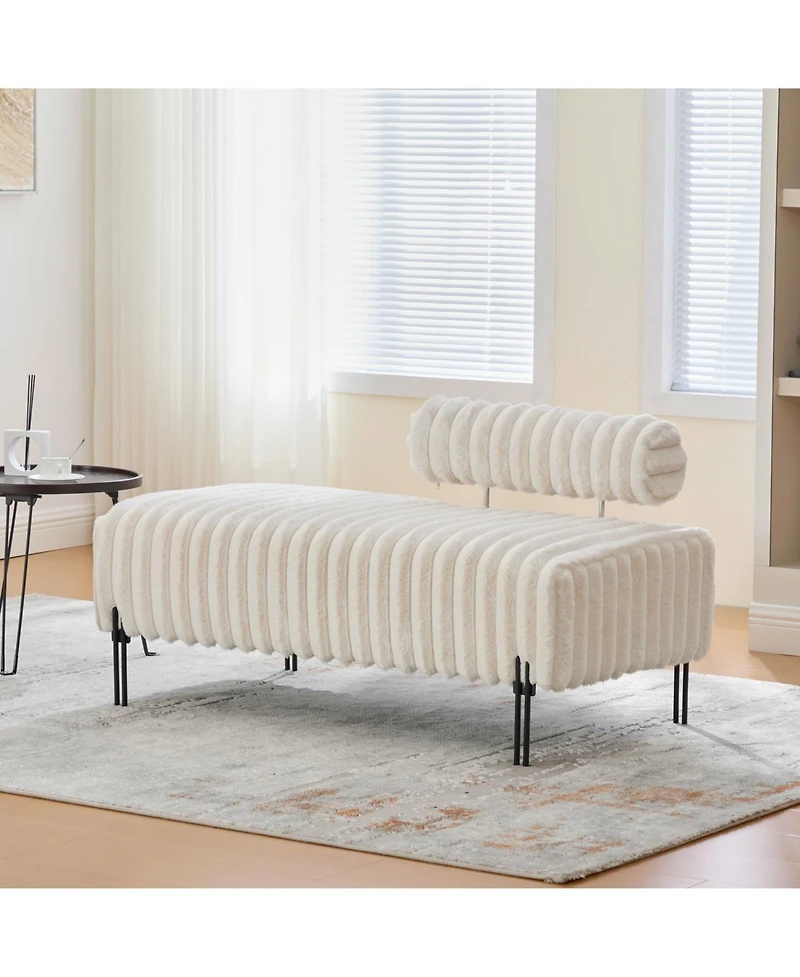 Streamdale Furniture 49.6" Mini Loveseat - Small Sofa/Bench with Adjustable Back