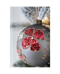 Streamdale Furniture 4.7" Glass Christmas Ball Ornaments Decorative Hanging Tree Ornaments Set of 4
