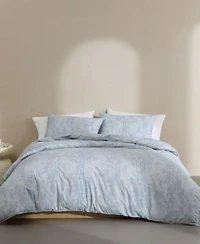 Calvin Klein Bayberry Washed Percale Duvet Cover Set
