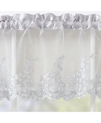 Rt Designers Collection Polyester Bethany Embroidered 3 Piece Kitchen Curtains Tier & Swag Set