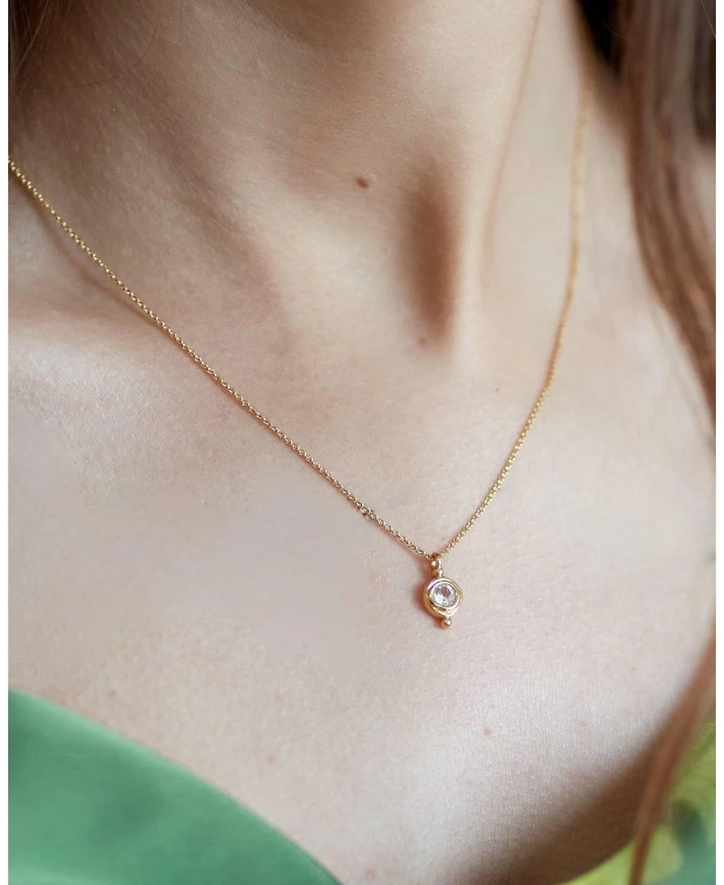 Ottoman Hands Birthstone Pendant Necklace