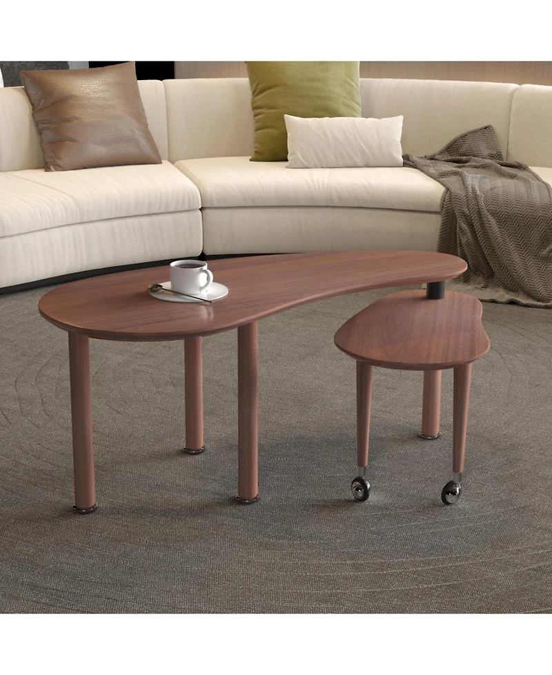Streamdale Furniture Contemporary rotatable cocktail table with solid rubber wood legs