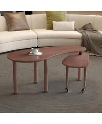 Streamdale Furniture Contemporary rotatable cocktail table with solid rubber wood legs