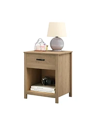 Streamdale Furniture Wood Nightstand with Drawer and Open Shelf