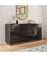 Famapy 8-Drawer Wood Double Dresser Chest of Drawers