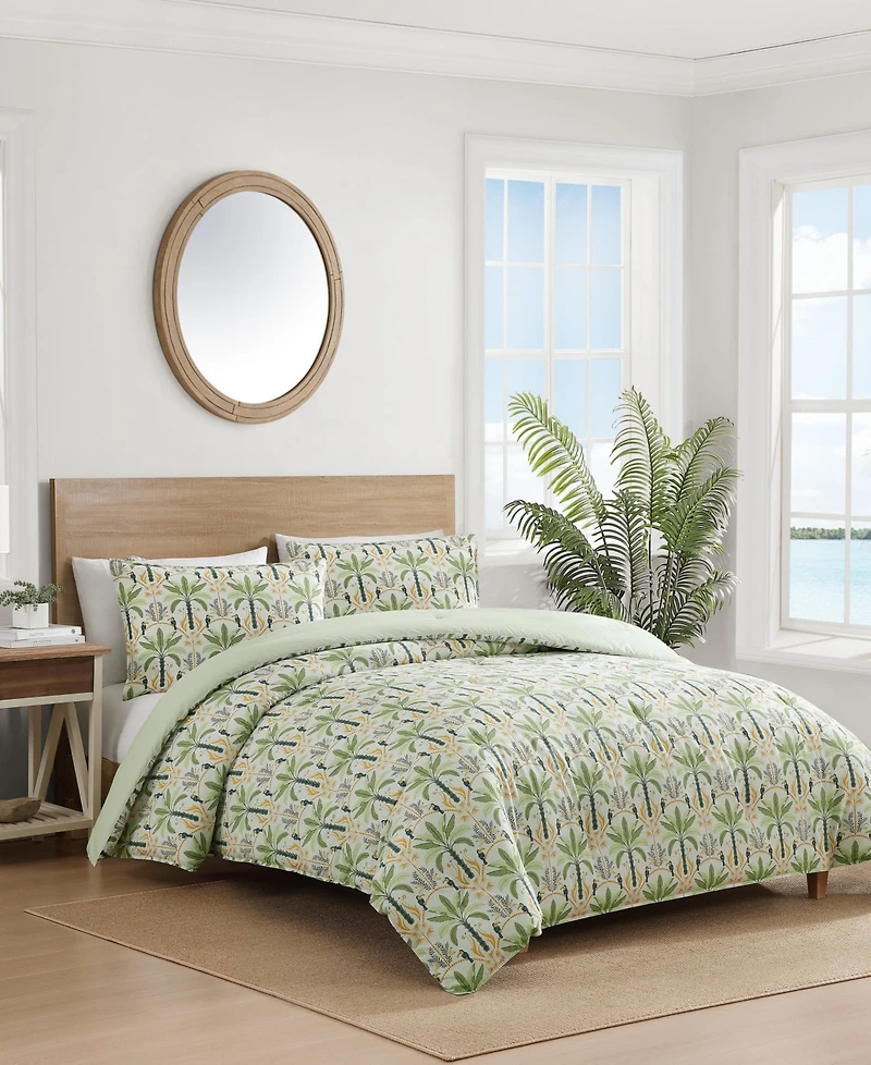 Tommy Bahama Home Mystic Palms Cotton 3-Pc. Comforter Set