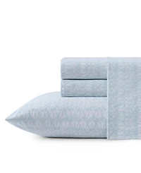 Tommy Bahama Home Palm Tree Ikat 200-Thread Count Washed Cotton 4-Pc. Sheet Set, King