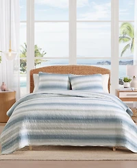 Tommy Bahama Home Prima Island Stripe Cotton Reversible 3-Pc. Quilt Set