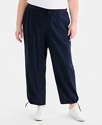 Style & Co Plus Wide-Leg Drawstring Pants, Macy's Exclusive