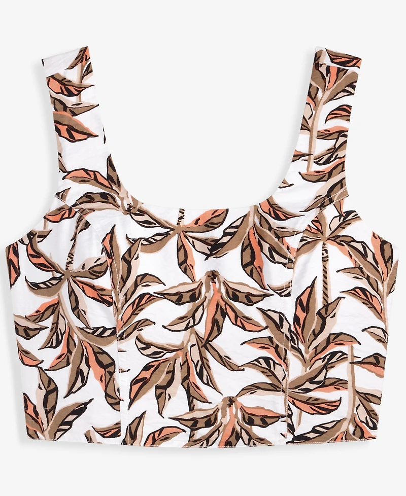 I.n.c. International Concepts Women's Printed Cropped Tank Top, Macy's Exclusive