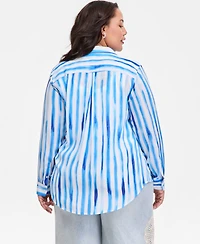 On 34th Trendy Plus Striped Shirt, Macy's Exclusive