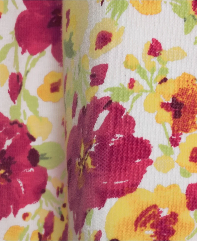 Lands' End Plus Knit 2 Piece Pajama Set - Short Sleeve Top and Shorts