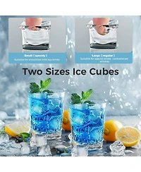 Cowsar Countertop Ice Maker, 33 lbs/Day, 6-Min Cycle, Scoop and Basket