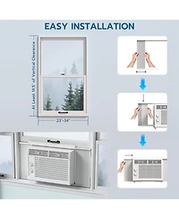 Cowsar 5000 Btu Window Ac for 150 Sq. Ft., Sleep Mode
